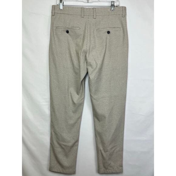 Zara Women's Size 30 Cream Houndstooth Print Dress Flannel Trouser - Picture 7 of 8